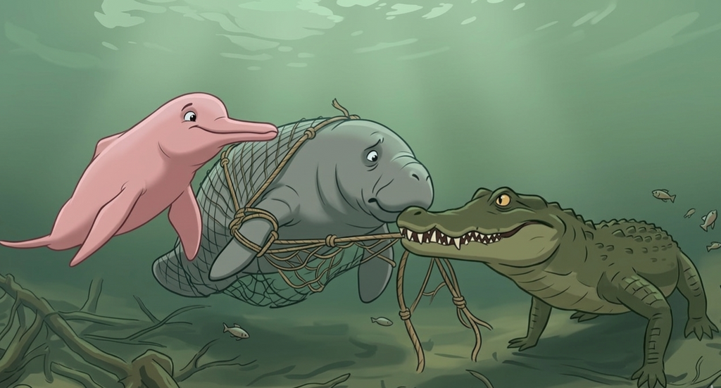 2- Pipo, el guardián rosado del Amazonas