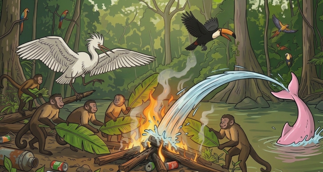 2- Pipo, el guardián rosado del Amazonas
